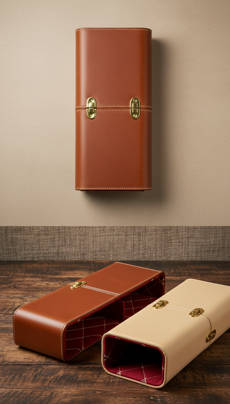Chestnut Leather 2x4 Hard Cue Case