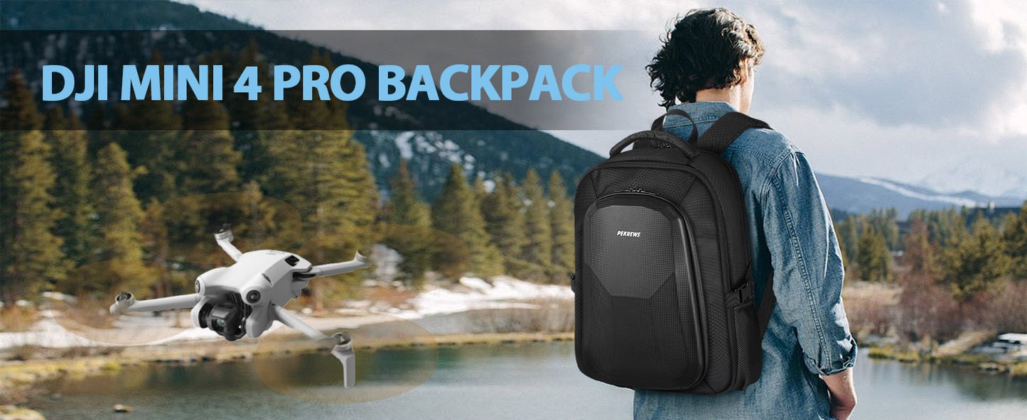 Case for DJI Mini 3 / Mini 4 Pro, for RC 2, RC-N3/N2/N1 Controller | Fits 15.6'' Laptop, Expandable 30 L Drone Backpack, Waterproof Hard Carrying Case, for DJI Fly More Combo, Travel Backpack