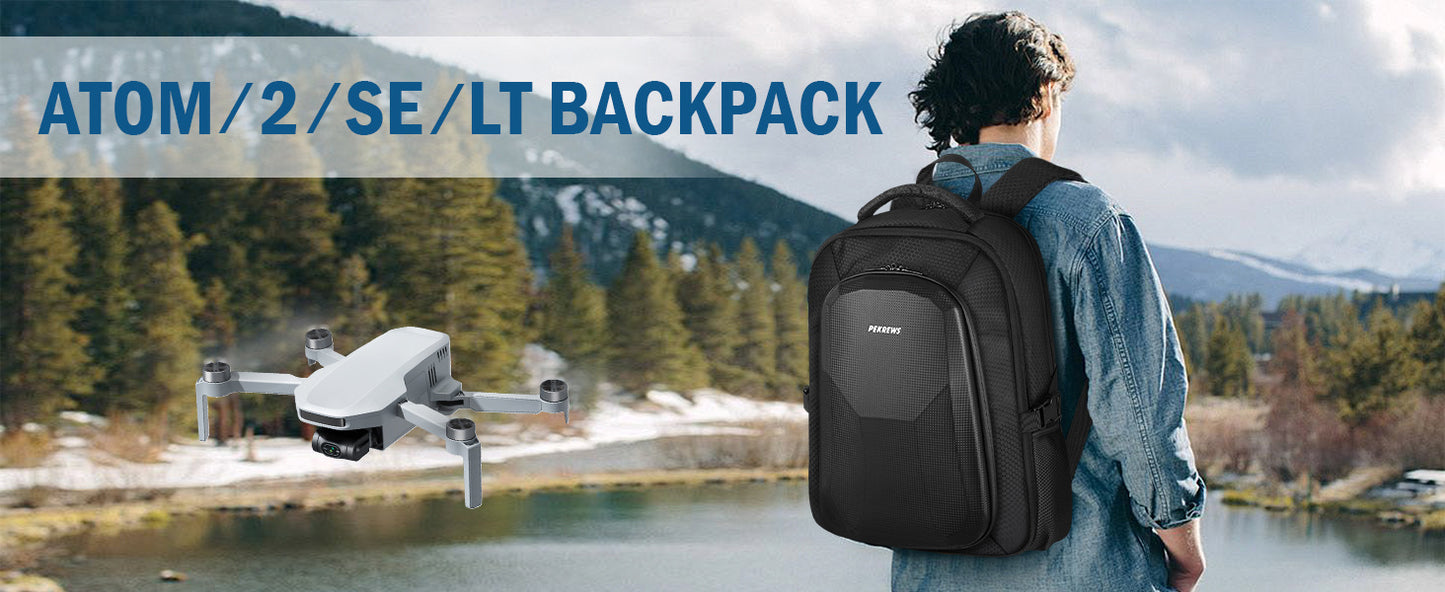 Case for Potensic Atom 2, Large Backpack for Atom 2/SE/3-Axis/LT | Fits 15.6'' Laptop, 30L Travel Drone Backpack, for Fly More Combo Drone Accessories (Not for RC PTD 1 Remote Controller)