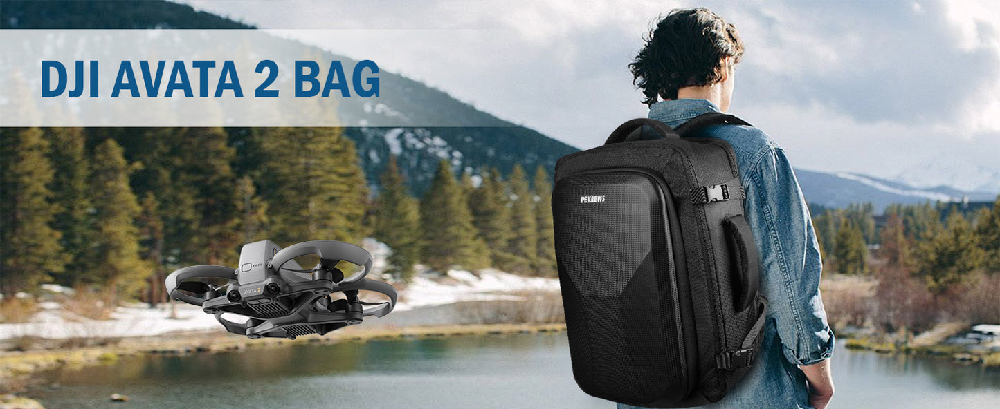 Case for DJI Avata 2, Goggles 3, RC Motion 3, Large Carry On Bag | 40L, Fits 17.3 Inch Laptop, Expandable, Hard Drone Carrying Case, Travel Laptop Backpack, for DJI Avata 2 Fly More Combo