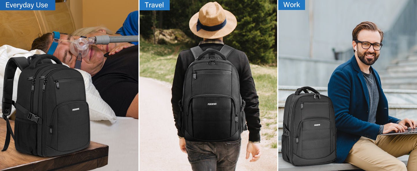 CPAP Travel Bag, for Resmed Airsense 11/10/9 Machine, CPAP Backpack | with 15.6 Inch Laptop Compartment, Large Organized Space, Carrying Bag for Resmed Airsense Accessories, Travel Backpack