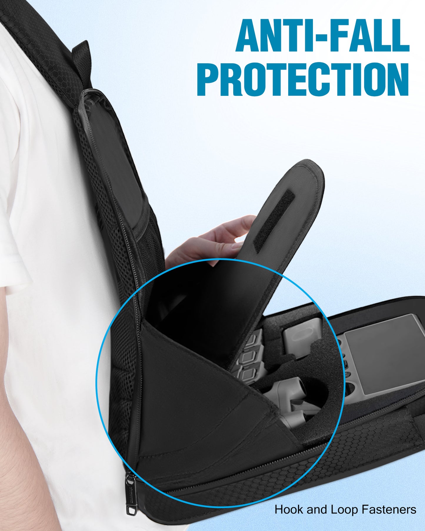Crossbody Case for DJI Mini 3/4 Pro, RC 2/RC-N3/N2/N1 Controller | Waterproof, Travel Drone Sling Backpack, for DJI Mini 3 / Mini 4 Pro Fly More Combo Accessories, Hard Carrying Case