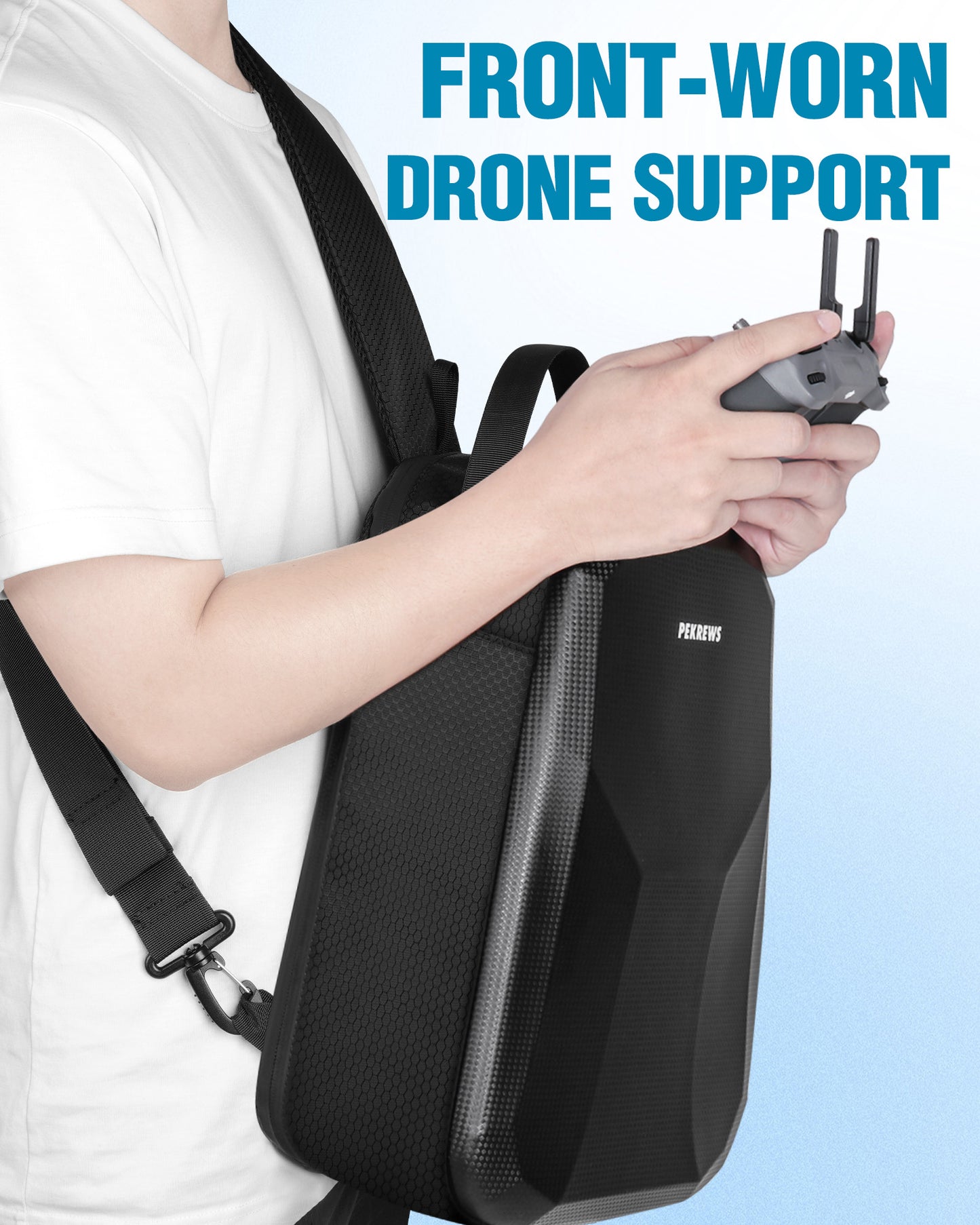 Air 3S Case, for DJI RC 2, RC-N3/N2 Remote Controller, Drone Bag | Waterproof, Drone Sling Backpack, for DJI Air 3 Fly More Combo Accessories, Hardshell Crossbody Bag, Travel Drone Backpack