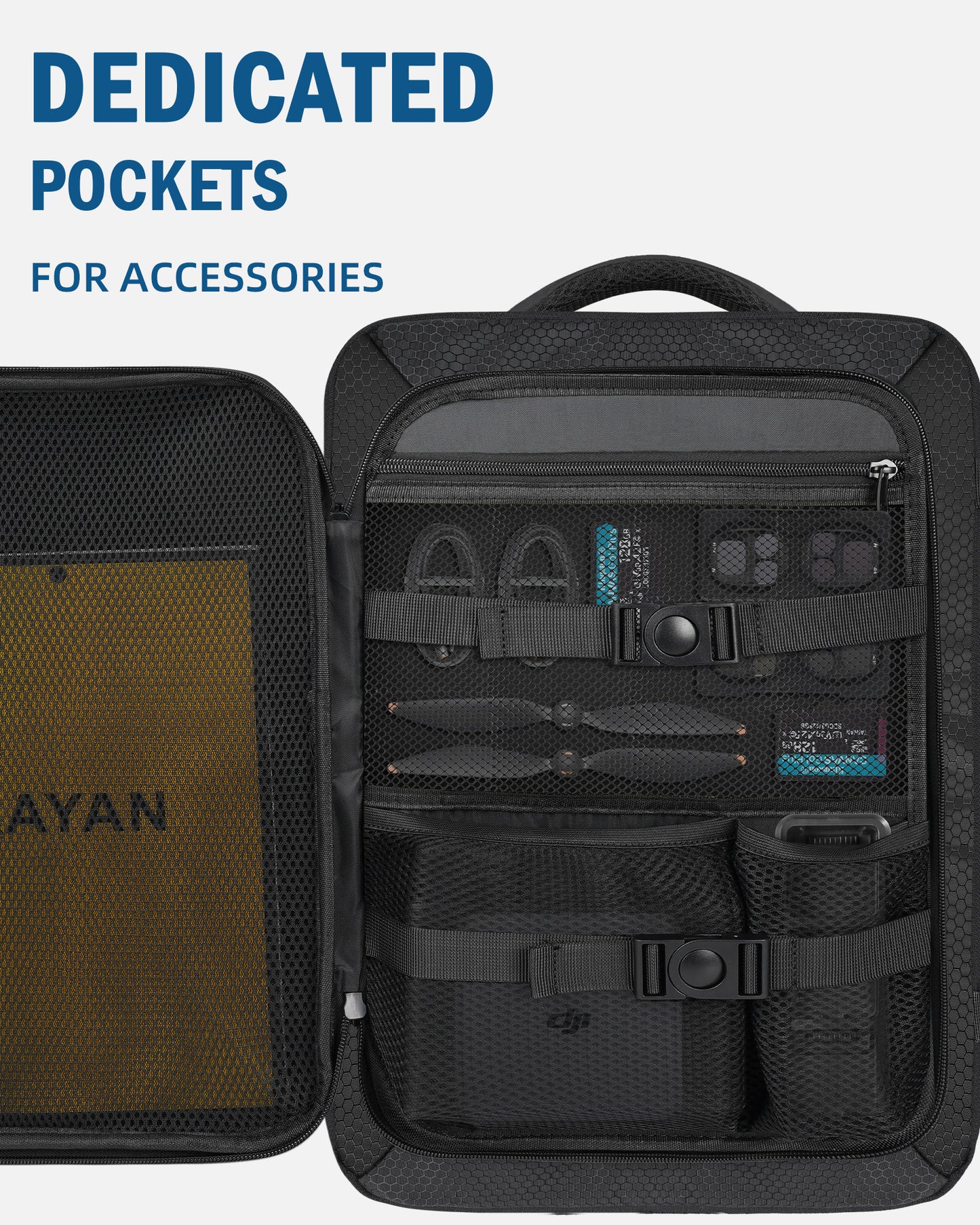 Case for DJI Mavic 4 Pro, RC Pro 2, RC 2 Fly More Creator Combo | Fits 17.3'' Laptop, Expandable, Carry On Drone Backpack, Travel Laptop Backpack, Hard Carrying Case, for DJI Mavic 4 Pro