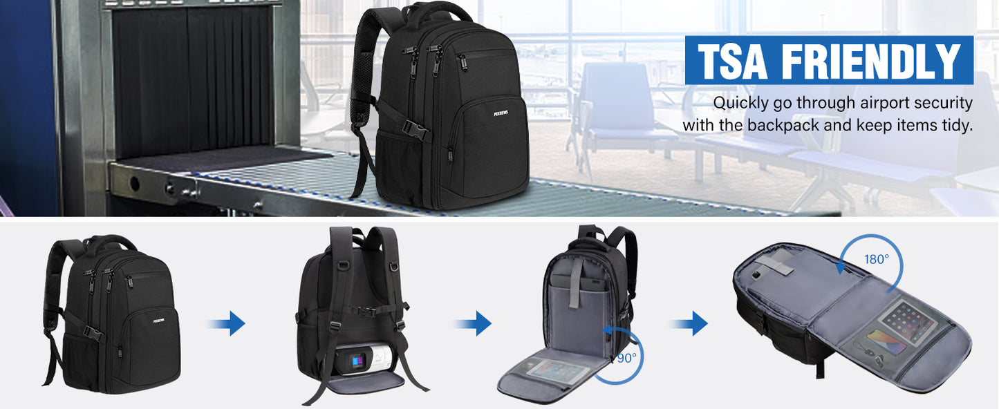 CPAP Travel Bag, for Resmed Airsense 11/10/9 Machine, CPAP Backpack | with 15.6 Inch Laptop Compartment, Large Organized Space, Carrying Bag for Resmed Airsense Accessories, Travel Backpack