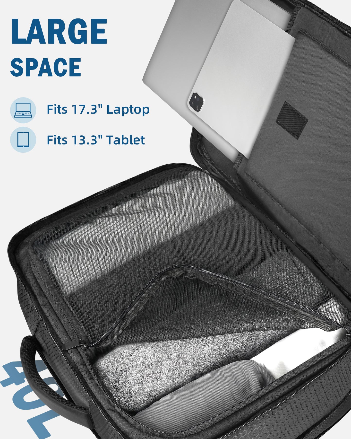 Case for DJI Avata 2, Goggles 3, RC Motion 3, Large Carry On Bag | 40L, Fits 17.3 Inch Laptop, Expandable, Hard Drone Carrying Case, Travel Laptop Backpack, for DJI Avata 2 Fly More Combo