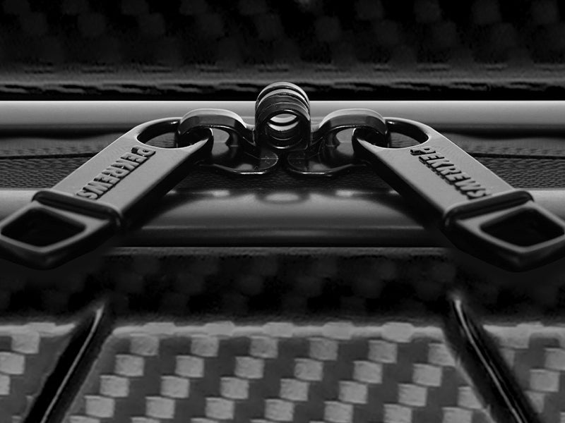 PEKREWS Pool Cue Case, 2x2 Hard Shell Pool Stick Case Holds 2 Sticks | Heavy-Duty, 4 Padded Slots Cue Stick Bag, Shoulder Strap and Leather Handle, Sturdy Travel Billiard Cue Box for Men and Women