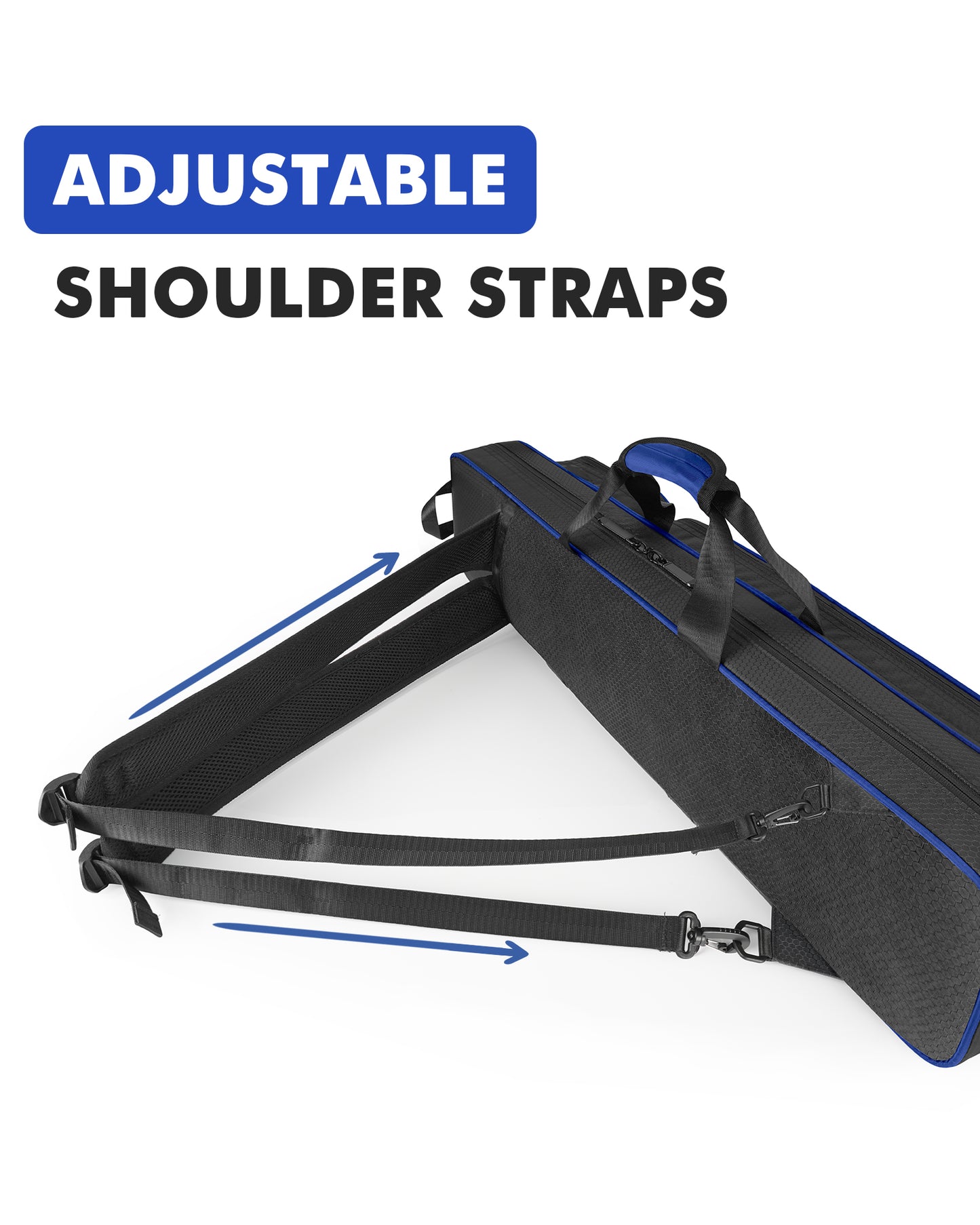 PEKREWS Pool Cue Case, 4x5 Pool Stick Bag with Multiple Accessory Pockets | Fit Multi-Sticks Soft Cue Stick Case, Hidden Shoulder Strap, 2 Handle, Travel Billiard Cue Backpack Holder, for Men and Women