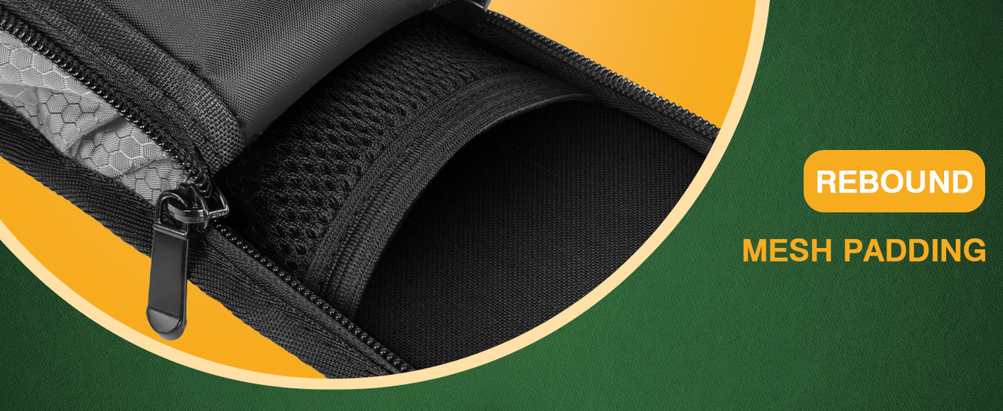 PEKREWS Pool Cue Case, 1x1 Soft Pool Stick Bag with Accessory Pocket | Sturdy Polyester, Hold 1 Stick, Cue Stick Case with Shoulder Strap and Side Handle, Billiard Cue Sling Bag for Men and Women