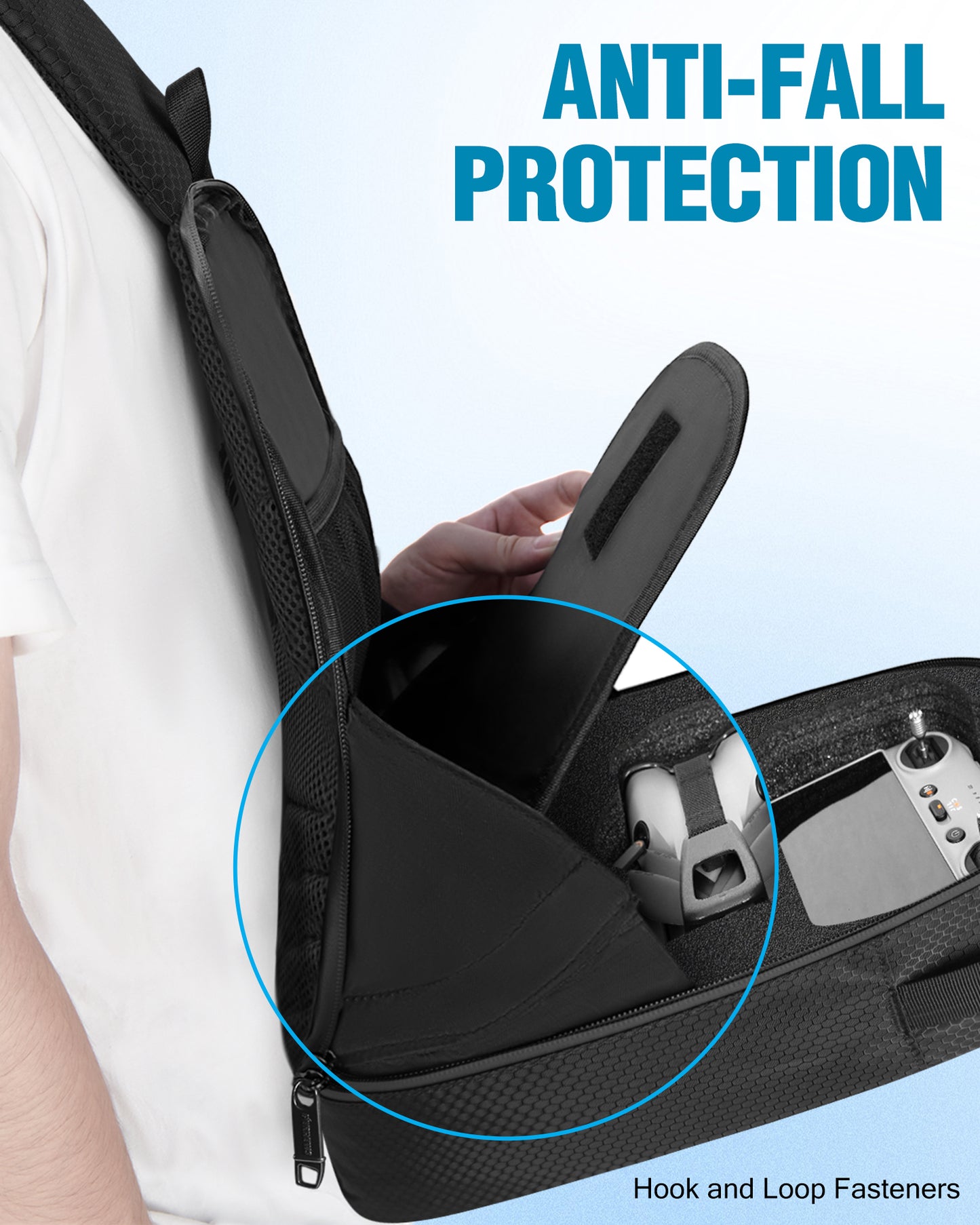 Case for DJI Mini 5 Pro, for RC 2, RC-N3 Controller Fly More Combo | Sling Backpack, Waterproof Hard Carrying Case, for DJI Mini 5 Pro, Travel Crossbody Bag, for Drone Accessories