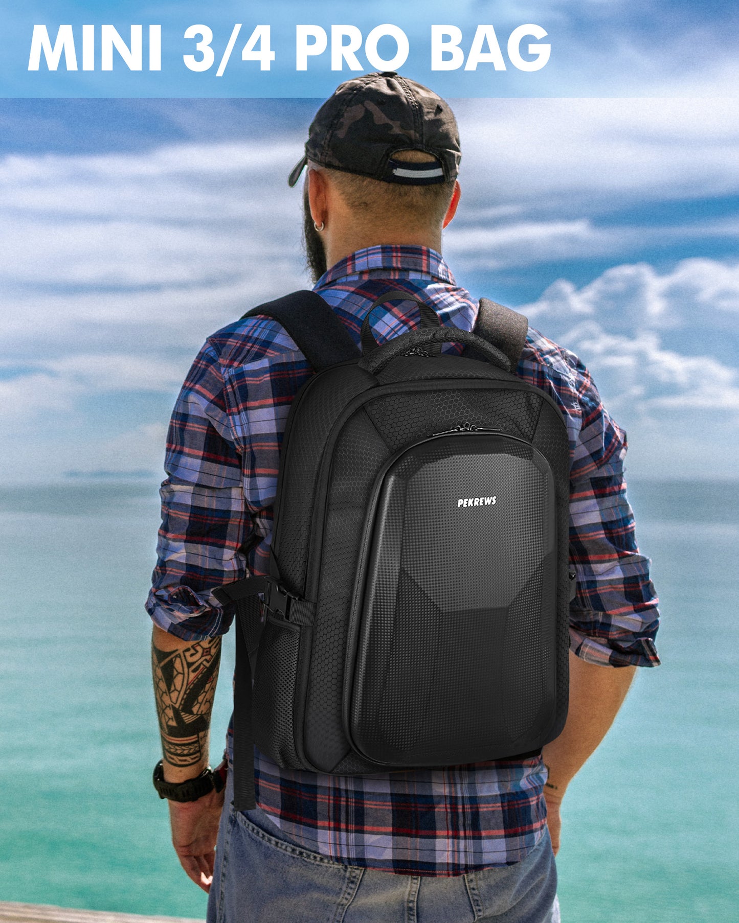 Neo 2 Case, for DJI RC 2, RC-N3 / RC-N2 Controller, Drone Backpack | Fits 15.6'' Laptop, Expandable, 30L Waterproof Drone Backpack, Hard Carrying Case for DJI Fly More Combo, Travel Backpack