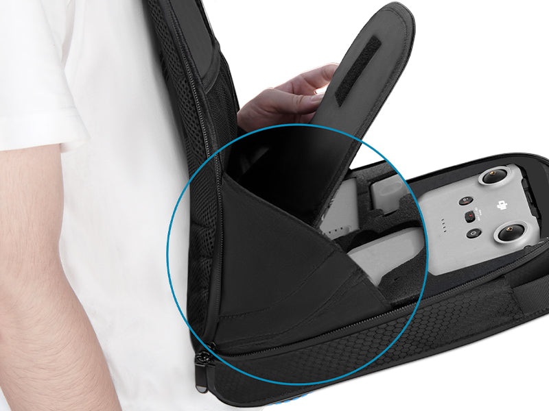 Mini 4K Case, for DJI Mini 4K/2/2 SE, RC-N1 Controller, Drone Bag | Waterproof, Travel Drone Sling Backpack, for Charging Hub and 3 Batteries, Hard Carrying Case for DJI Drone Accessories