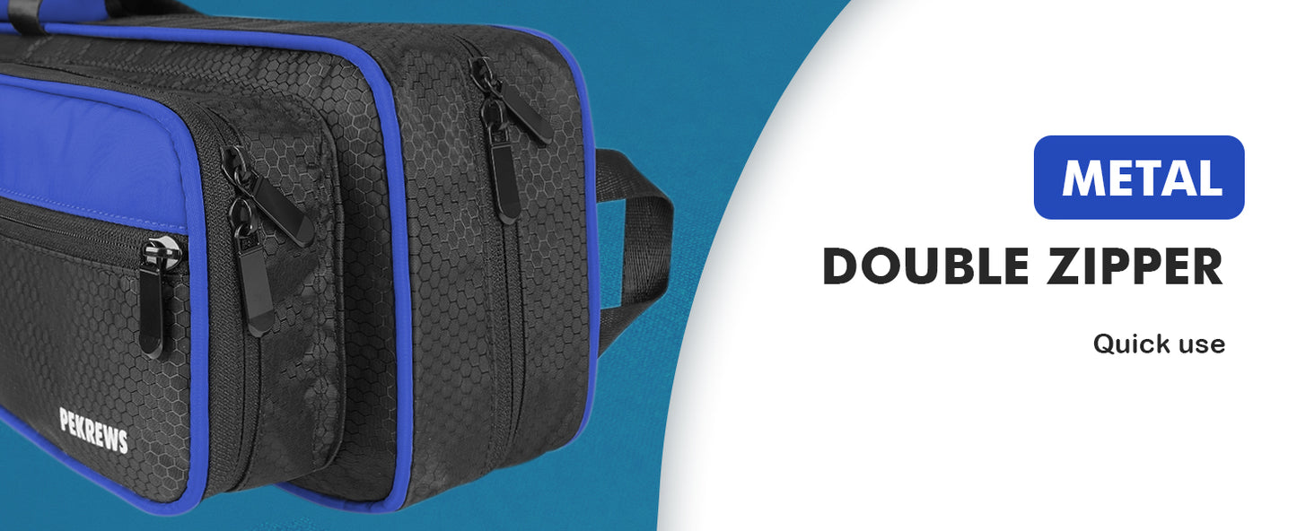 PEKREWS Pool Cue Case, 4x5 Pool Stick Bag with Multiple Accessory Pockets | Fit Multi-Sticks Soft Cue Stick Case, Hidden Shoulder Strap, 2 Handle, Travel Billiard Cue Backpack Holder, for Men and Women