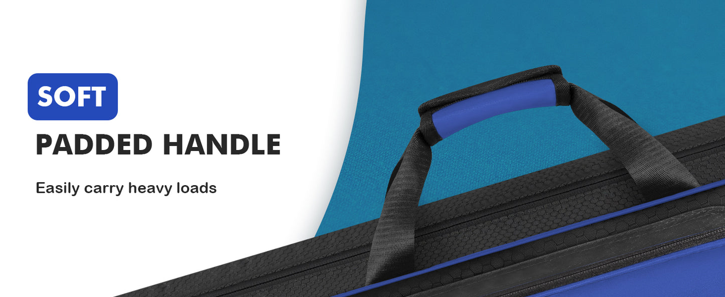 PEKREWS Pool Cue Case, 4x5 Pool Stick Bag with Multiple Accessory Pockets | Fit Multi-Sticks Soft Cue Stick Case, Hidden Shoulder Strap, 2 Handle, Travel Billiard Cue Backpack Holder, for Men and Women