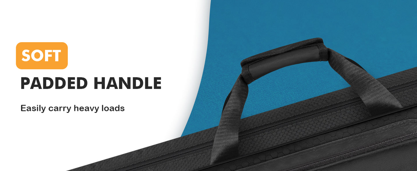 Pool Cue Case, 4x5 Pool Stick Bag with Multiple Accessory Pockets | Fit Multi-Sticks Soft Cue Stick Case, Hidden Shoulder Strap, 2 Handle, Travel Billiard Cue Backpack Holder, for Men and Women