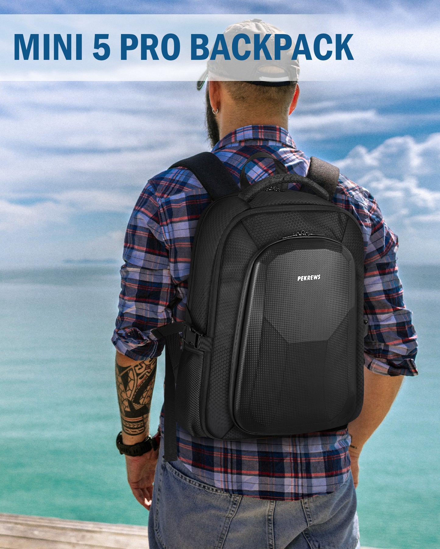 Case for DJI Mini 5 Pro, for RC 2, RC-N3 Controller Fly More Combo | Fits 15.6'' Laptop, Expandable 25 L Drone Backpack, Waterproof Hard Carrying Case, for DJI Mini 5 Pro, Travel Laptop Backpack