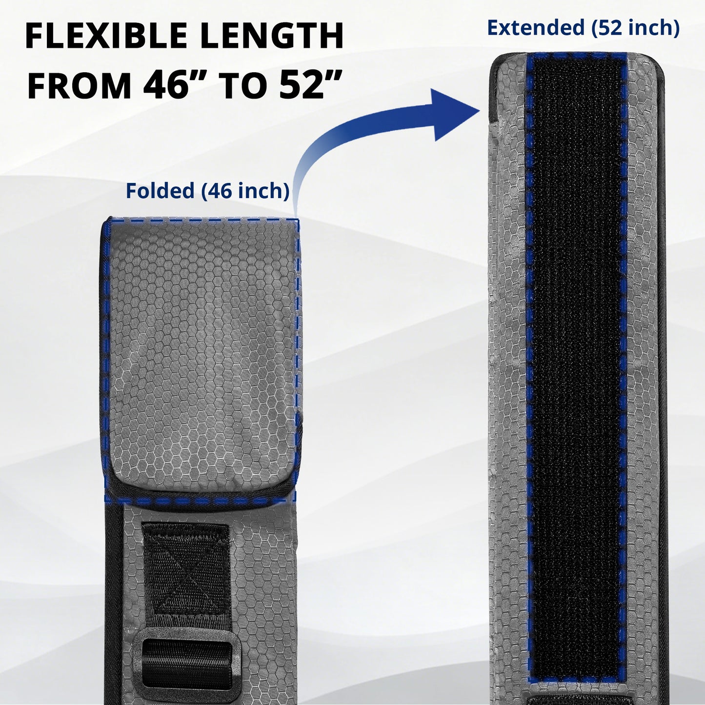 PEKREWS Fishing Rod Case, 52inch Fishing Pole Bag with Tackle Pockets | Fits Break-Down Spinning Rod Reel Combo, Padded Soft Rod Bag with Shoulder Strap and Handle, Pole Travel Case For Angler